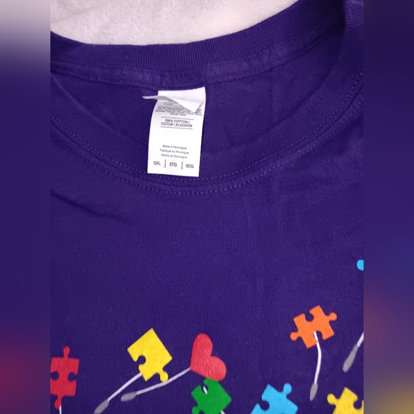 Autism Awareness Share Kindness and Love Gildan Heavy Cotton T-Shirt - Picture 6 of 7